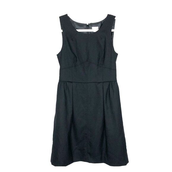 J.Crew Little Black Shift Dress Pockets Wool Blend - Picture 1 of 8